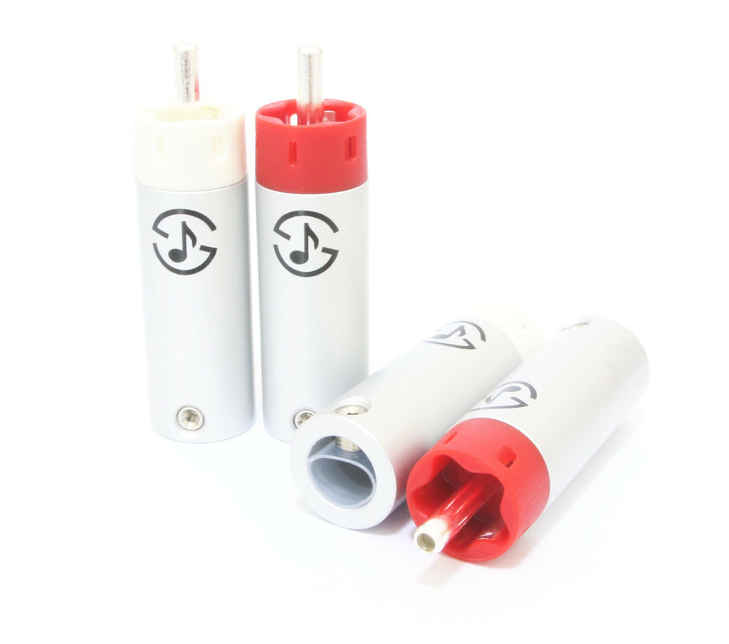 Pure Silver  Star Line RCA Plugs connectors 4pcs for cable3