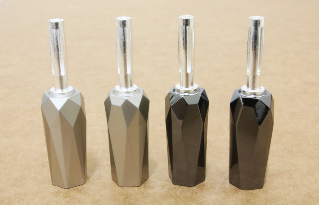 Diamond ~ Silver Plated Tellurium Copper banana Plugs connector 2 Pairs / 4pcs4