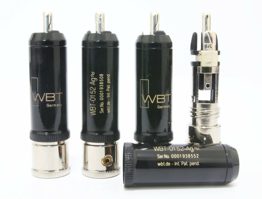  Genuine WBT 0152 0152AG silver RCA plugs connector *4pcs /1 set   1