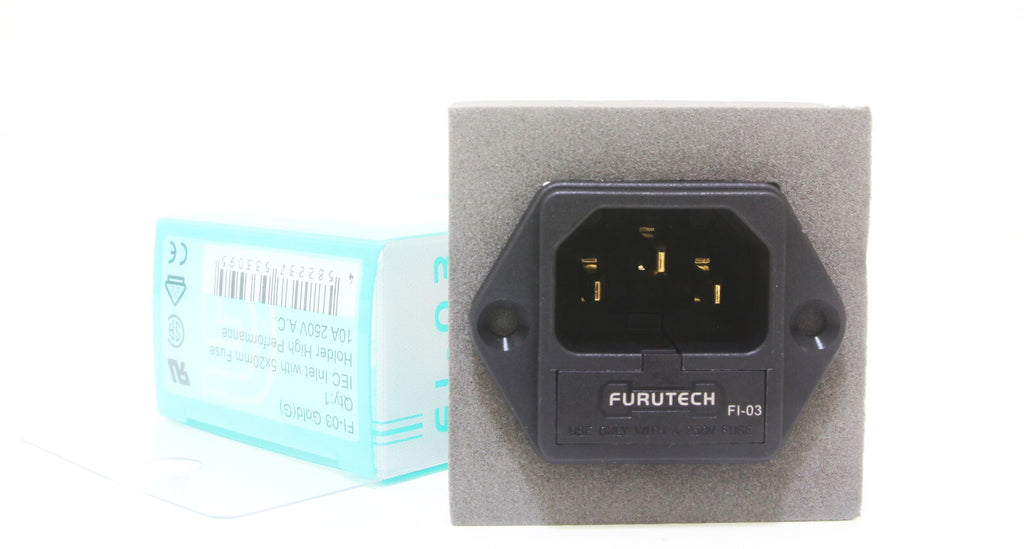 1pc FURUTECH Japan FI-03 (G) High Performance power IEC Inlet Gold plate boxed3