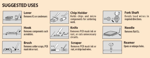 1set goot SA-10 Convenient set of 6tools for assembling and repairing PCBs,TAIYO3