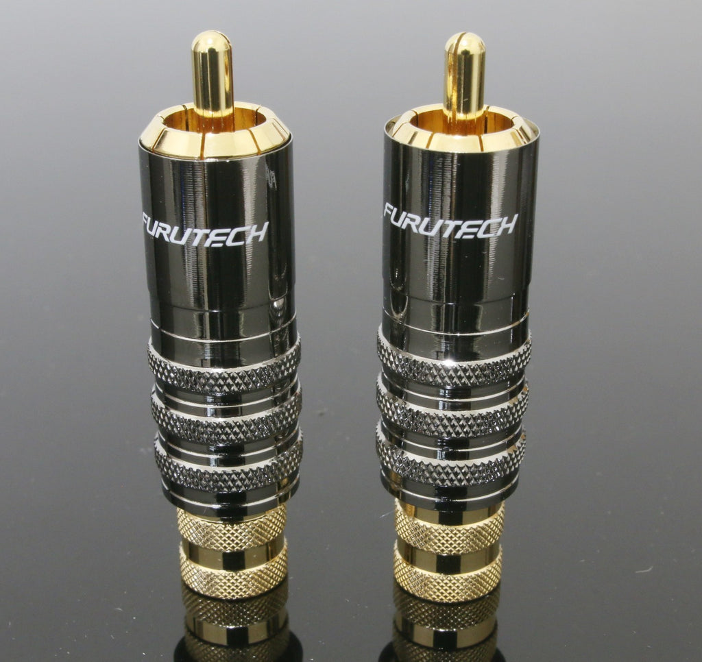 4pcs FURUTECH FP-104 FP-104G RCA Male Plug Connector 24K Gold Plated Japan0
