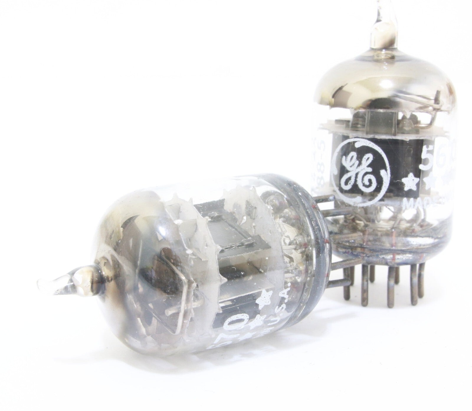 Match 1 Pair GE 5670 5 STAR 3 mica SQ getter TUBES = 2C51 396A Western Electric2