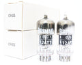 NOS Match 1 pair BRIMAR ECC81 12AT7 TUBES Square getter Carbon Black plate MA70
