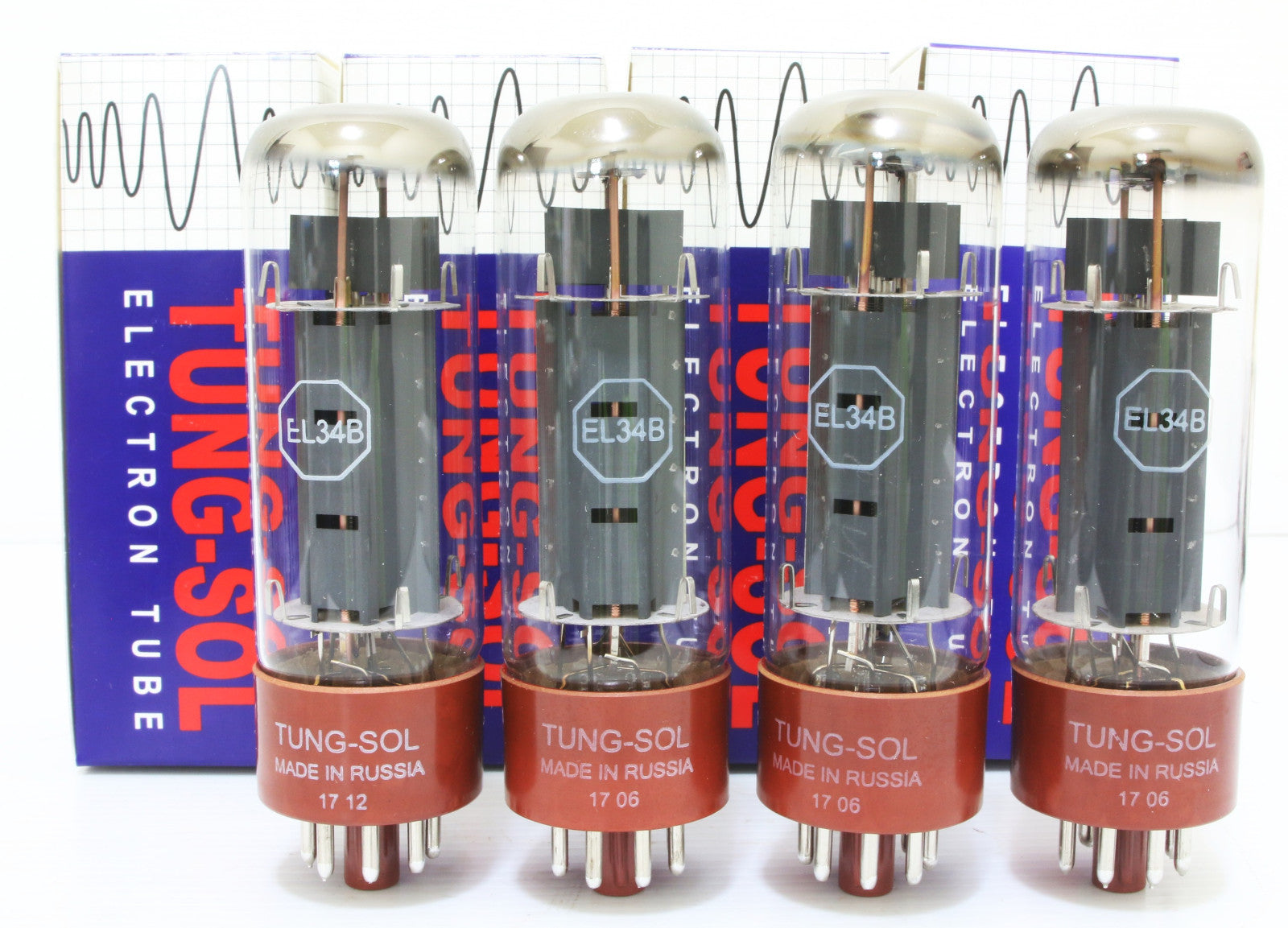 Platinum 8pcs Match 2*Quad TUNG-SOL EL34 B tubes 6CA70