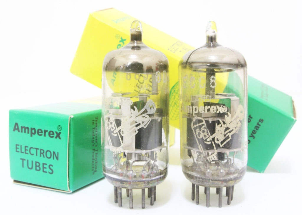 1976 Match code 2pcs Amperex BUGLE BOY ECC88 = E88CC 6DJ8 VACUUM tubes MA100