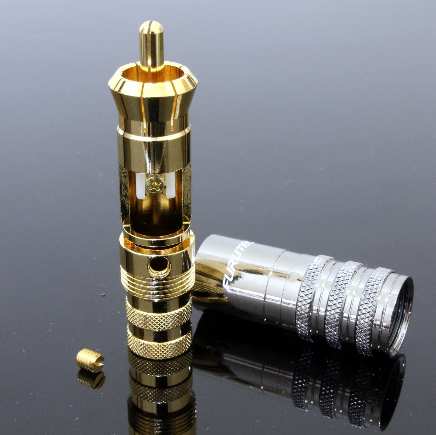 4pcs FURUTECH FP-104 FP-104G RCA Male Plug Connector 24K Gold Plated Japan1