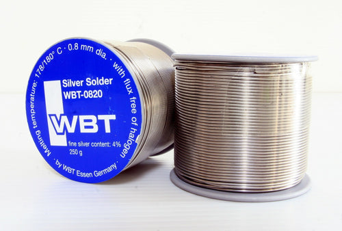 "10 feet" WBT -0820 0.8mm 4%Ag silver Solder1