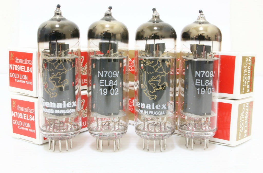 Foctory Match QUAD 4PCS Gold lion EL84 6BQ5 tubes0